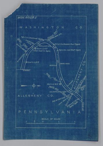 Plan showing section of Monongahela River