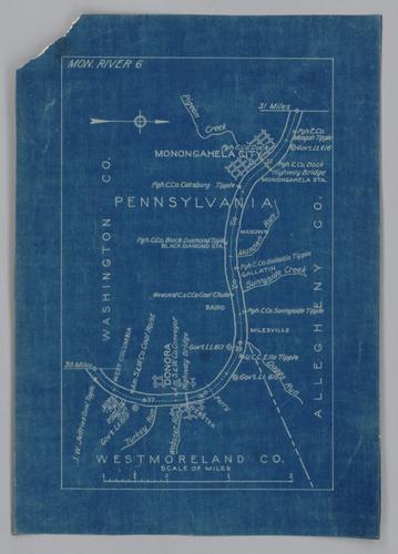 Plan showing section of Monongahela River