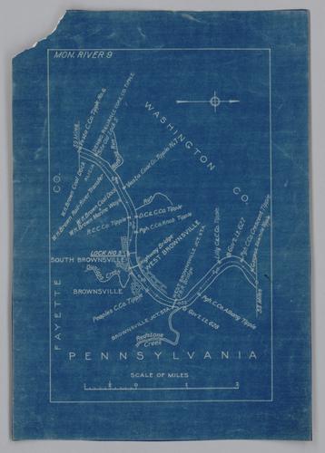 Plan showing section of Monongahela River