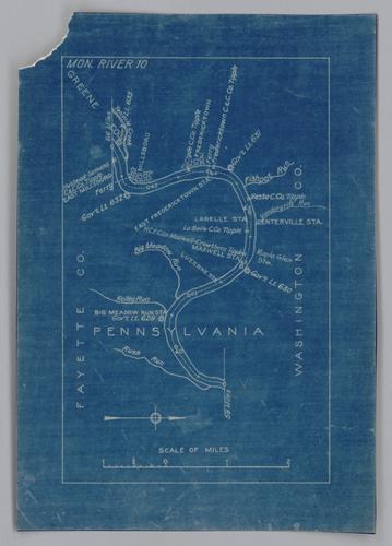 Plan showing section of Monongahela River