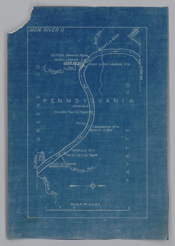 Plan showing section of Monongahela River