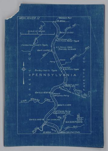 Plan showing section of Monongahela River
