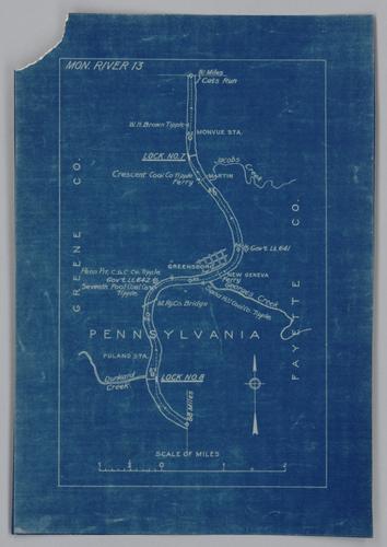 Plan showing section of Monongahela River