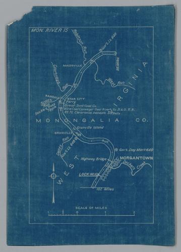 Plan showing section of Monongahela River