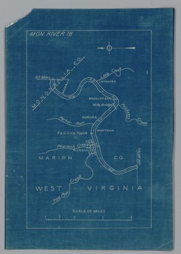 Plan showing section of Monongahela River