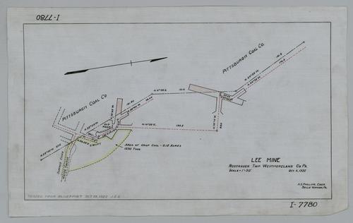 Plan showing portion of Lee Mine