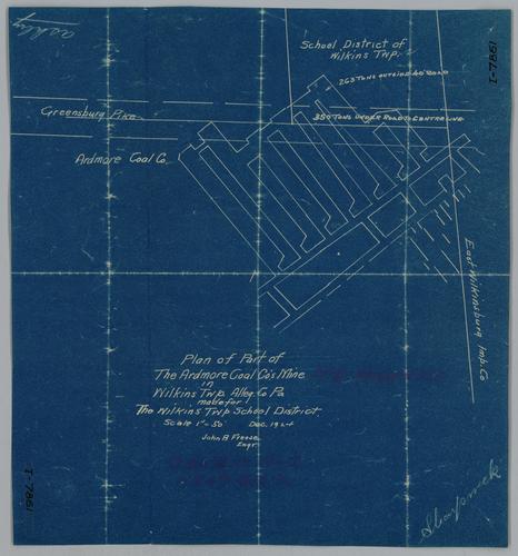 Plan of part of the Ardmore Coal Co.'s Mine