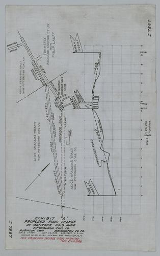 Exhibit A: proposed road change at Montour No. 9 Mine