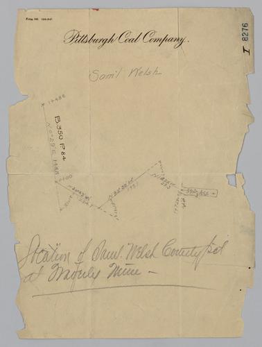 Plan showing location of Samuel Welsh country pit at Morily Mine