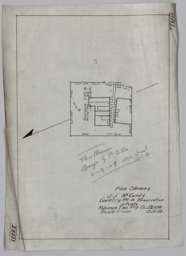 Plan showing J. J. McCurdy country pit and reservation