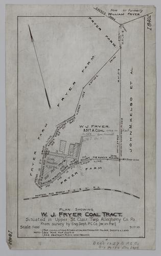 Plan showing W. J. Fryer coal tract