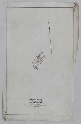 Plan showing coal being worked by J. A. Hadden at National Mine