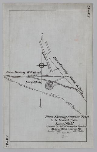 Plan showing surface tract to be leased from Lucy Stahl