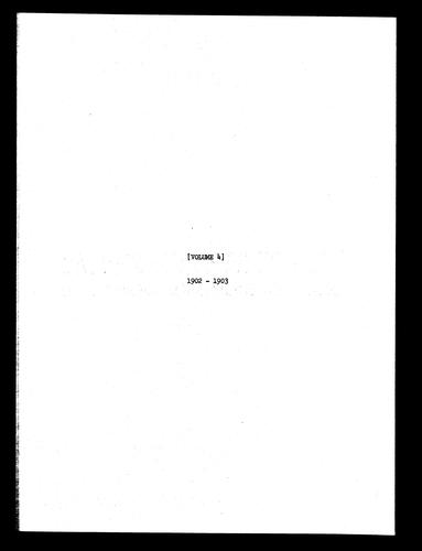Record Books of New Additions, Volume 4, 1902-1903