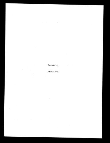 Record Books of New Additions, Volume 12, 1914-1915