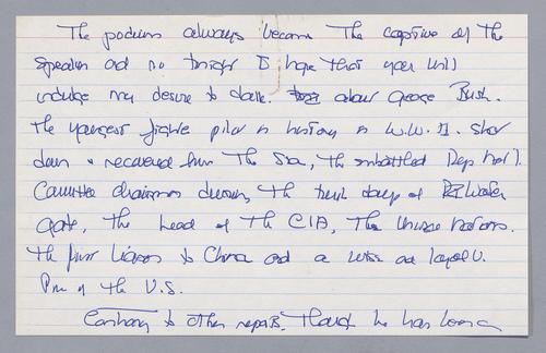 Bush, George H.W., Speech Notes