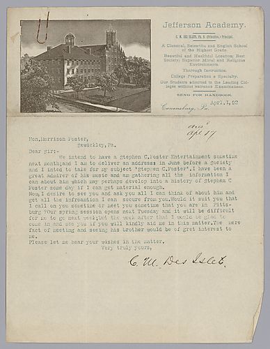 From C.W. Des Islets to Morrison Foster