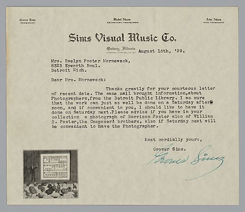 From Grover Sims to Evelyn Foster Morneweck