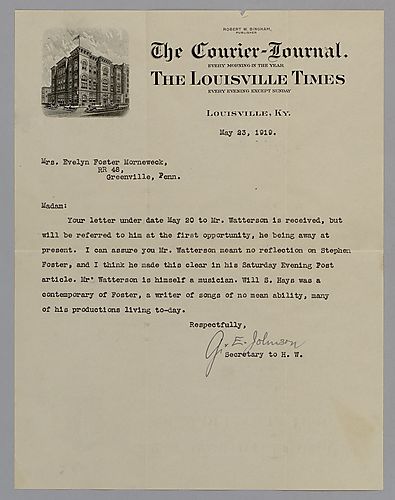 From G.E. Johnson to Evelyn Foster Morneweck