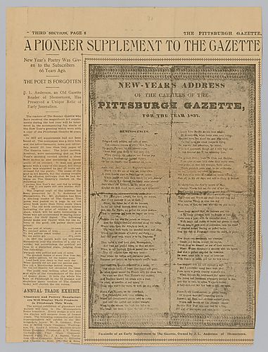 "A Pioneer Supplement to the Gazette," The Pittsburgh Gazette