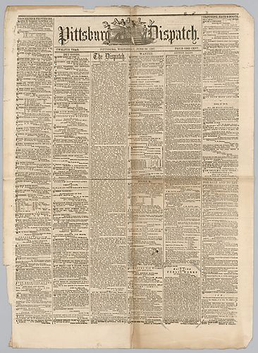 "Of the Main Line of the Public Works of Pennsylvania," Daily Pittsburg Dispatch