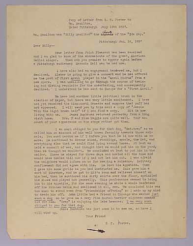 From Stephen Foster to William Hamilton
