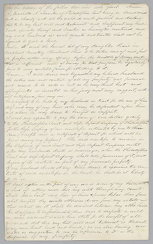 Copy of Will of Henrietta Thornton