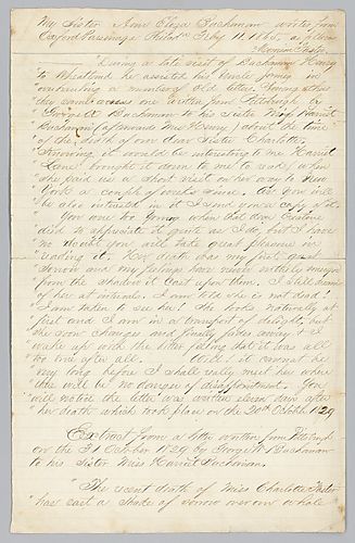 Description of Charlotte Foster's death & retrieval of her body by Charlotte Foster