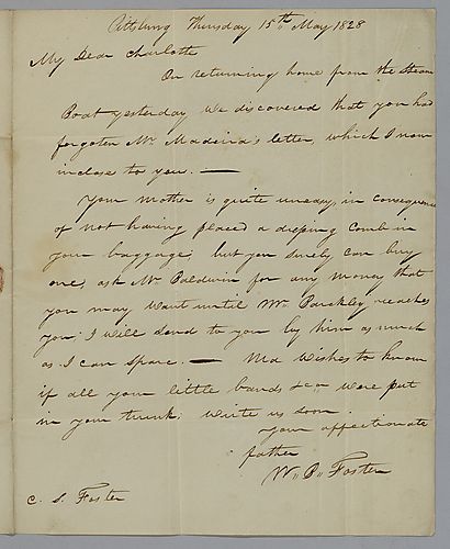 From William Foster to Charlotte Foster