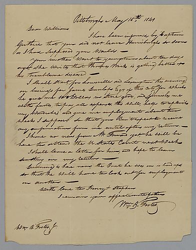 From William B. Foster to William Foster, Jr.