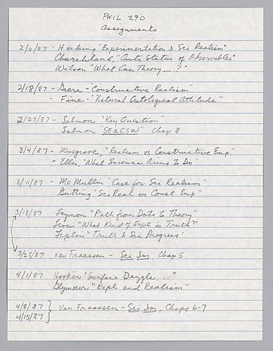 Scientific Realism- PHIL 290,