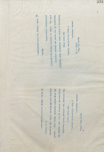 Frick wires Carnegie that the situation was more favorable today. They have the sentiment of the press and people, and the Fayette County judge granted a preliminary injuction