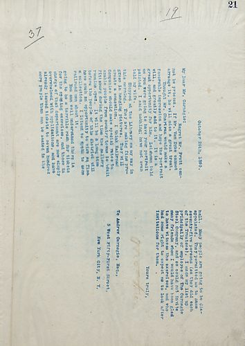 Frick writes Carnegie about a gallery opening in Pittsburgh and mentions his desire for railroad companies to provide special rates for the country people who may want to come