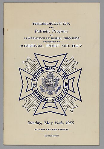 Events Program, Rededication and Patriotic Program at Lawrenceville Burial Grounds