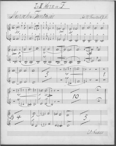 Opus 8 Marsch-Fantasie fur grosses Orchester: 1st and 2nd Horn