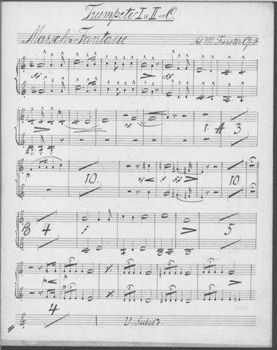 Opus 8 Marsch-Fantasie fur grosses Orchester: 1st and 2nd trumpet
