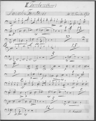 Opus 8 Marsch-Fantasie fur grosses Orchester: 3rd trombone