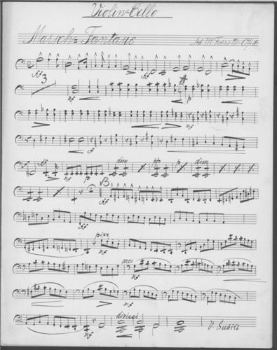 Opus 8 Marsch-Fantasie fur grosses Orchester: cello