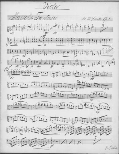 Opus 8 Marsch-Fantasie fur grosses Orchester: viola part
