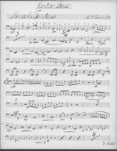 Opus 8 Marsch-Fantasie fur grosses Orchester: bass part