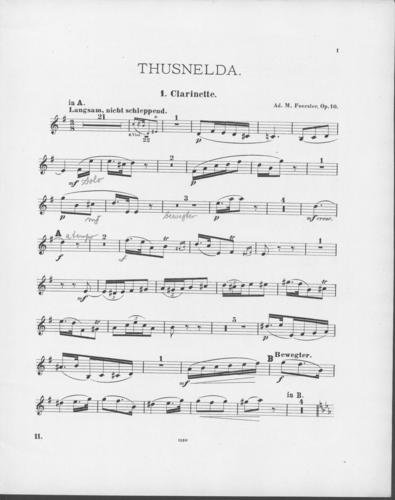 Opus 10 Thusnelda 1st clarinet
