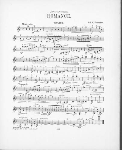 Opus no. 1 Romance pour violon et piano violin