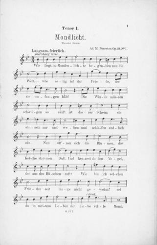 Opus 19 Zwei Lieder Fur vierstimmigen 1st tenor