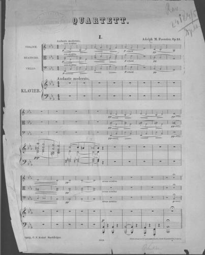 Opus 21 Quartet score