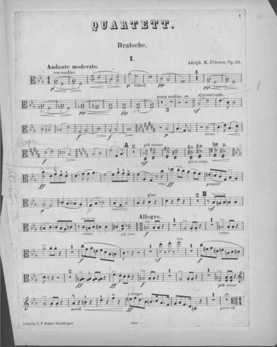 Opus 21 Quartet viola