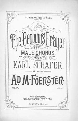 Opus 22 no. 1 The Bedouin&#039;s prayer,