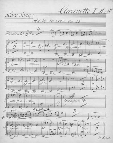 Opus 23 Love song 1st and 2nd clarinet