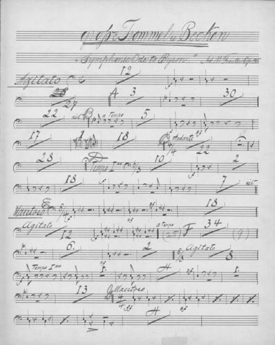 Opus 35 Symphonic ode to Byron: bass drum