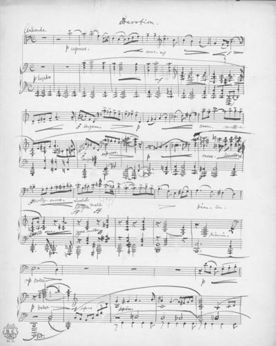 Opus 39 Two pieces for violoncello and piano No. 1 Devotion: score