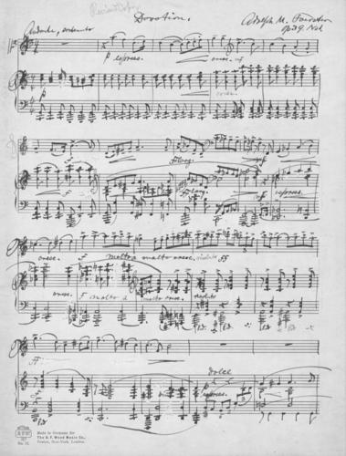 Opus 39 Two pieces for violoncello and piano No. 1 Devotion: score